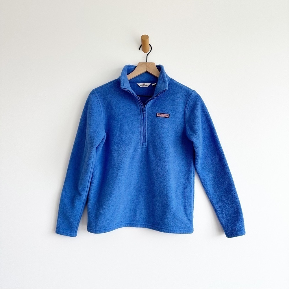Vineyard Vines Women’s Quarter Zip fleece Sweater blue size XS